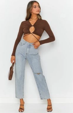 Beginning Boutique Rexha Wide Leg Jeans Blue