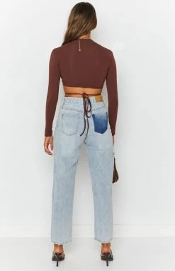 Beginning Boutique Rexha Wide Leg Jeans Blue
