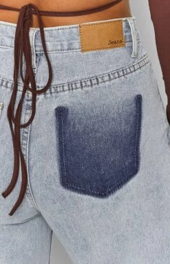 Beginning Boutique Rexha Wide Leg Jeans Blue