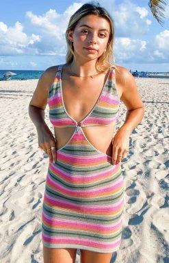 BB Exclusive Riviera Stripe Mini Dress Multi Dresses