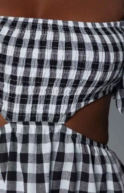 Beginning Boutique Rochelle Black Cut Out Midi Dress