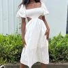 Beginning Boutique Rochelle White Cut Out Midi Dress