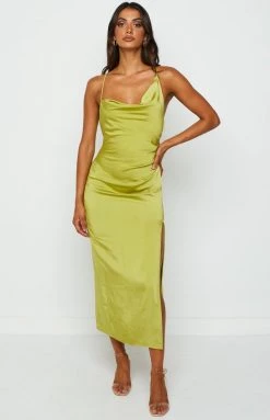 BB Exclusive Romantic Nights Green Formal Midi Dress Dresses