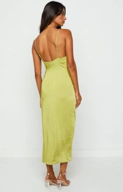 BB Exclusive Romantic Nights Green Formal Midi Dress Dresses