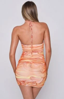 Beginning Boutique Ronnie Orange Halter Mini Dress Dresses 11 Beginning Boutique Ronnie Orange Halter Mini Dress Dresses