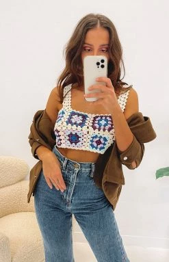 BB Exclusive Rooks Crochet Crop Top Multi Tops