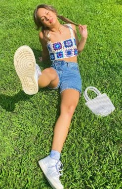 BB Exclusive Rooks Crochet Crop Top Multi Tops