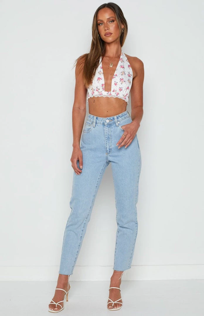 BB Exclusive Rosa White Floral Crop Top Tops 3 BB Exclusive Rosa White Floral Crop Top Tops