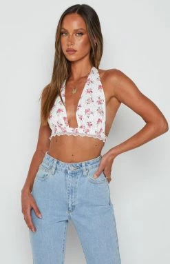 BB Exclusive Rosa White Floral Crop Top Tops 11 BB Exclusive Rosa White Floral Crop Top Tops