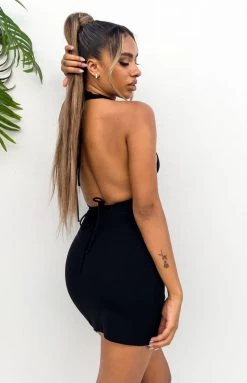 BB Exclusive Dresses Rosalia Black Mini Dress