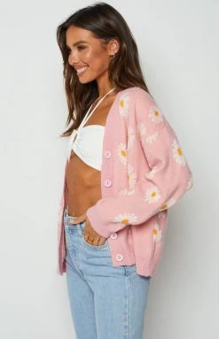 Beginning Boutique Rosella Knitted Cardigan Pink Floral