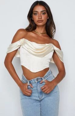 Beginning Boutique Rowie Cream Corset Top