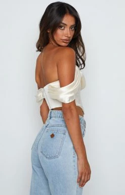 Beginning Boutique Rowie Cream Corset Top