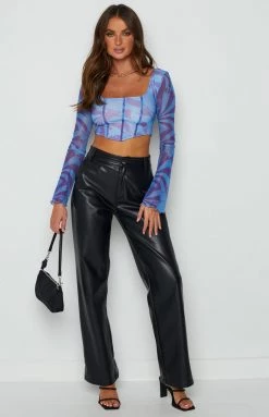BB Exclusive Tops Roxanna Blue Mesh Corset Top 10 BB Exclusive Tops Roxanna Blue Mesh Corset Top