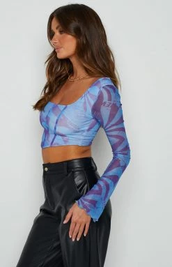BB Exclusive Tops Roxanna Blue Mesh Corset Top 12 BB Exclusive Tops Roxanna Blue Mesh Corset Top