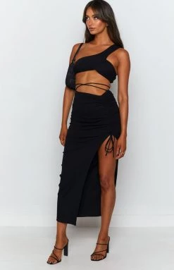 Beginning Boutique Ruby Crop Top Black