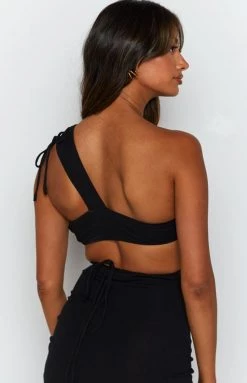 Beginning Boutique Ruby Crop Top Black