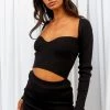 Tops SNDYS Amour Black Rib Top
