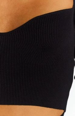 Tops SNDYS Amour Black Rib Top