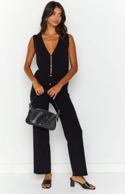 SNDYS Arlo Black Knit Pant