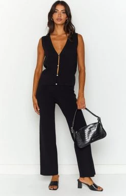 Tops SNDYS Aspen Black Knit Top