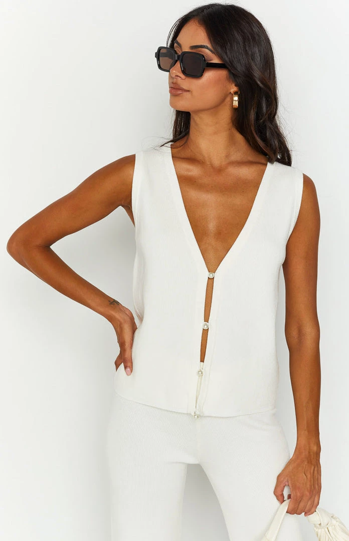 Tops SNDYS Aspen White Knit Top 2 Tops SNDYS Aspen White Knit Top