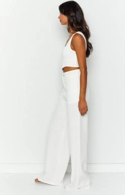 SNDYS Axel White Suit Pant