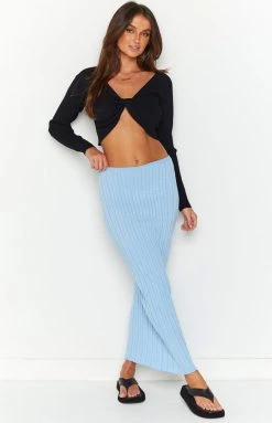 Bottoms SNDYS Baha Blue Ribbed Skirt