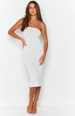 Dresses SNDYS Baha Ribbed Dress White