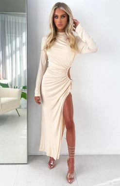 SNDYS Jagger Sand Midi Dress New