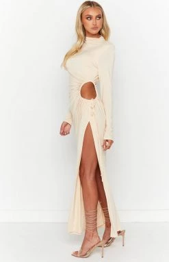 SNDYS Jagger Sand Midi Dress New