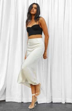 SNDYS Melody Champagne Skirt Bottoms