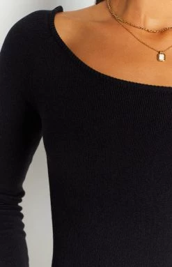 SNDYS Milo Black Knit Dress Dresses 12 SNDYS Milo Black Knit Dress Dresses