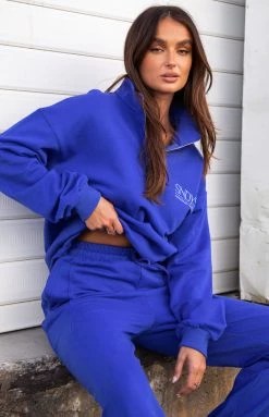 SNDYS Sevens Blue Sweat Top Tops