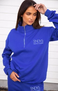 SNDYS Sevens Blue Sweat Top Tops