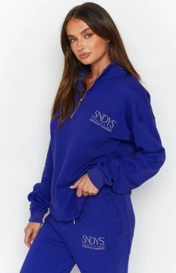 SNDYS Sevens Blue Sweat Top Tops