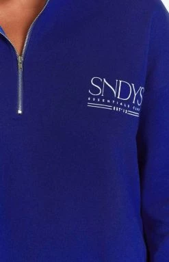 SNDYS Sevens Blue Sweat Top Tops