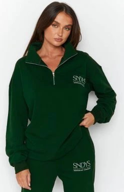 Tops SNDYS Sevens Green Sweat Top