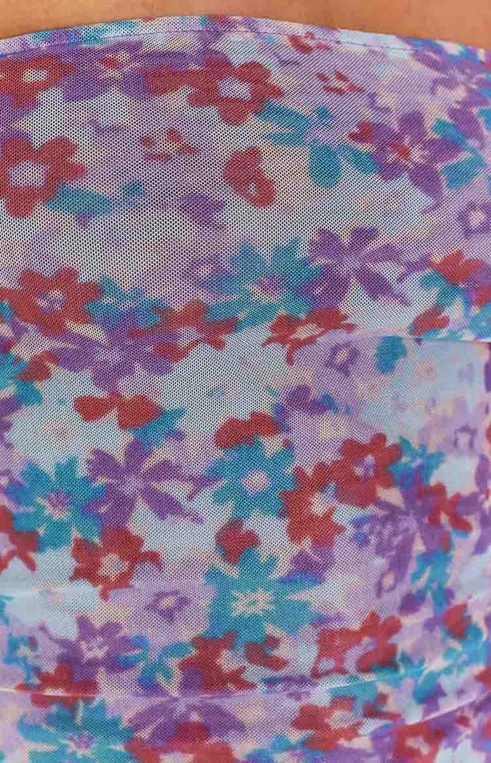 SNDYS Tyra Purple Flower Midi Dress New 6 SNDYS Tyra Purple Flower Midi Dress New