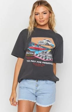 Thrills Speedsters Merch Tee - Merch Black Tops 16 Thrills Speedsters Merch Tee - Merch Black Tops