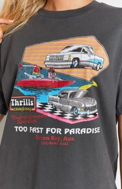 Thrills Speedsters Merch Tee - Merch Black Tops 18 Thrills Speedsters Merch Tee - Merch Black Tops