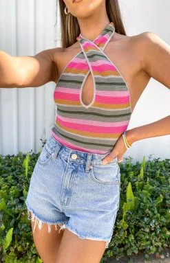 BB Exclusive Sabre Halter Top Multi Tops