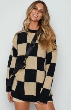BB Exclusive Outerwear Sabrina Tan Check Jumper