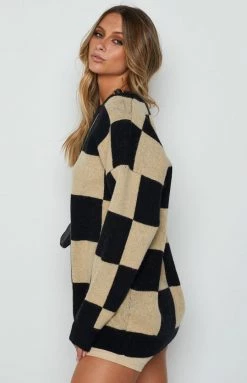 BB Exclusive Outerwear Sabrina Tan Check Jumper