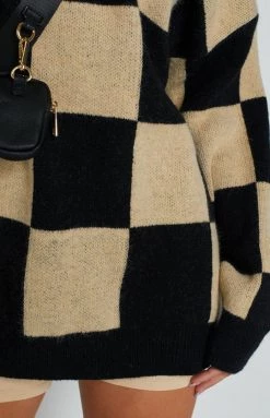 BB Exclusive Outerwear Sabrina Tan Check Jumper