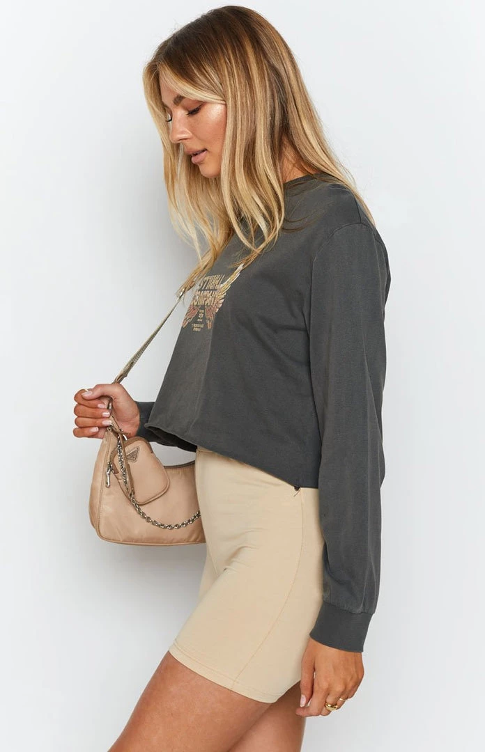 Thrills Sacred Merch Crop LS Tee - Merch Black Tops 6 Thrills Sacred Merch Crop LS Tee - Merch Black Tops