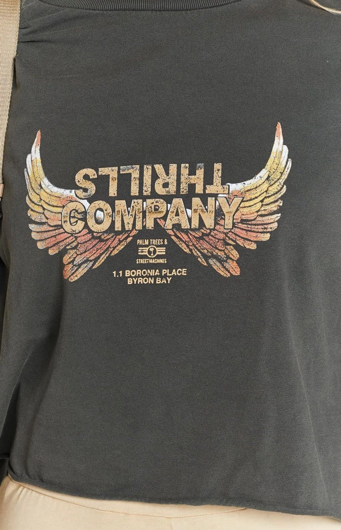 Thrills Sacred Merch Crop LS Tee - Merch Black Tops 8 Thrills Sacred Merch Crop LS Tee - Merch Black Tops