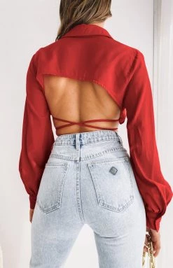 BB Exclusive Tops Saddle Up Crop Red