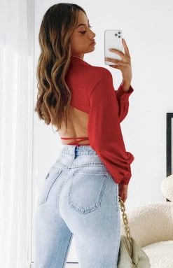 BB Exclusive Tops Saddle Up Crop Red