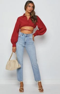 BB Exclusive Tops Saddle Up Crop Red